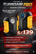 TurboAir Pro – Mini Compresor Portátil para Emergencias